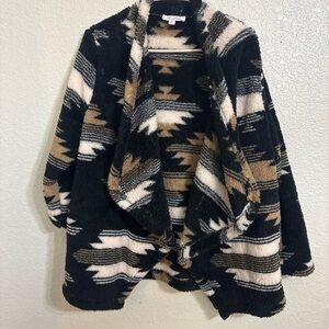 Chic Black and Tan Women's Cardigan